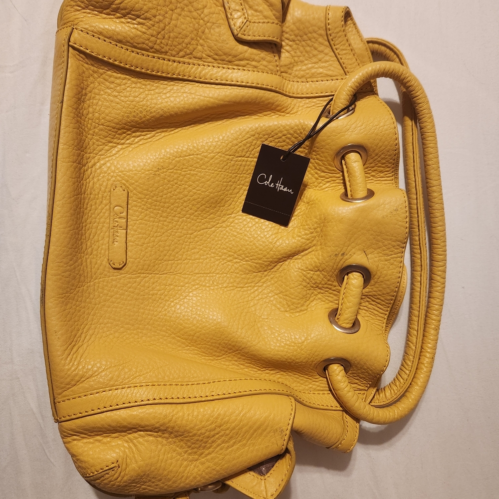 Cole Haan Yellow Leather Shoulder Bag